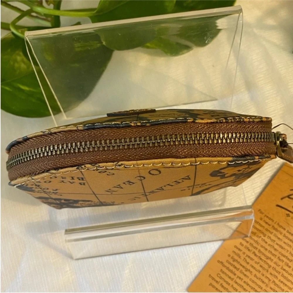 NWT Patricia Nash Patina Mini Cosmetic Case- European Map Print